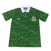 Mexico 1994 Retro Home Green Men Soccer Football Kit