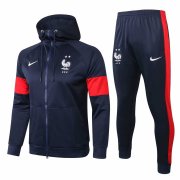 2020-21 France Hoodie Navy Men Soccer Football Jacket + Pants
