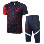 2020-21 France Navy Men Soccer Football Short Training Suit