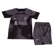 22-23 Liverpool Goalkeeper Black Soccer Football Kit (Top + Short) Youth