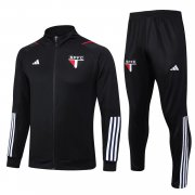 23-24 Sao Paulo FC Black Soccer Football Training Kit (Jacket + Pants) Man