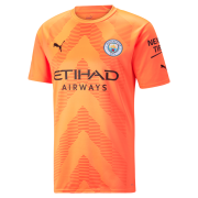 22-23 Manchester City Goalkeeper Orange Soccer Football Kit Man