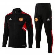 22-23 Manchester United Black II Soccer Football Training Kit (Jacket + Short) Man