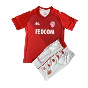 21-22 AS Monaco Home Soccer Football Shirt + Short Kid