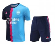 23-24 Arsenal Blue Short Soccer Football Training Kit (Top + Short) Man