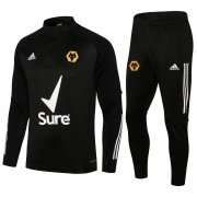 21-22 Wolverhampton Black Half Zip Soccer Football Training Suit Man