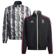 23-24 Juventus On-Field Team Logo Anthem Reversible Black Full-Zip Soccer Football Windrunner Jacket Man