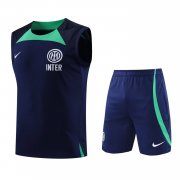 22-23 Inter Milan Royal Soccer Football Training Kit (Singlet + Shorts) Man