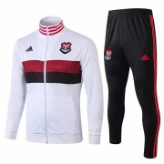 2019-20 Flamengo White Men Soccer Football Jacket + Pants