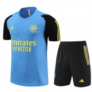 23-24 Arsenal Blue Short Soccer Football Training Kit (Top + Short) Man