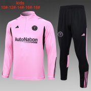 23-24 Inter Miami C.F. Pink Soccer Football Training Kit (Sweatshirt + Pants) Youth