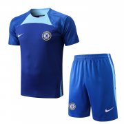 22-23 Chelsea Blue Soccer Football Training Kit (Top + Short) Man