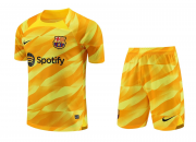 23-24 Barcelona Goalkeeper Yellow Soccer Football Kit (Top + Short) Man