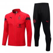 22-23 AC Milan Red Soccer Football Training Kit (Jacket + Pants) Man