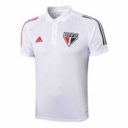 2020-21 Sao Paulo FC White Men's Football Soccer Polo Top