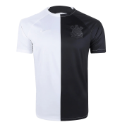 23-24 Corinthians Black & White Soccer Football Kit Man #Pre-Match