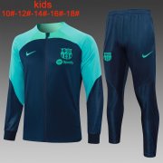23-24 Barcelona Royal - Green Soccer Football Training Kit (Jacket + Pants) Youth