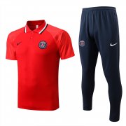 22-23 PSG Red Soccer Football Training Kit (Polo + Pants) Man