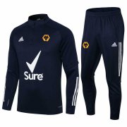 21-22 Wolverhampton Navy Half Zip Soccer Football Training Suit Man
