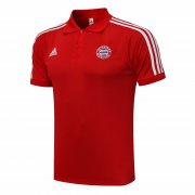 21-22 Bayern Munich Red Soccer Football Polo Top Man