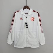 22-23 Flamengo White All Weather Windrunner Soccer Football Jacket Top Man