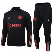 23-24 Manchester United Black Soccer Football Training Kit Man