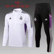 22-23 Real Madrid White Soccer Football Training Kit Youth