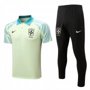 22-23 Brazil Grass Green Soccer Football Training Kit (Polo + Pants) Man