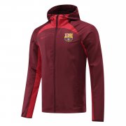 21-22 Barcelona Burgundy All Weather Windrunner Soccer Football Jacket Man #Hoodie