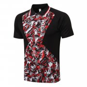 21-22 AC Milan All Red Patchwork Soccer Football Polo Top Man