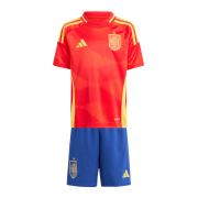 2024 Spain Home Soccer Football Kit (Top + Short) Youth