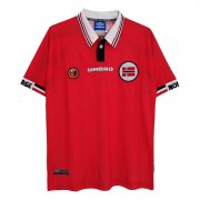 1998-1999 Norway Home Soccer Football Kit Man #Retro