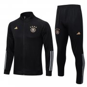 2022 Germany Black Soccer Football Training Kit (Jacket + Pants) Man