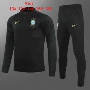 20-21 Brazil Black Soccer Football Training Suit Kids