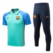 22-23 Barcelona Green Soccer Football Training Kit (Polo + Pants) Man