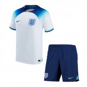 2022 England Home Soccer Football Kit (Top + Shorts) Youth