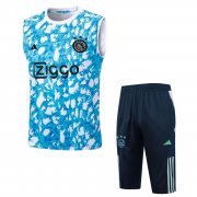 23-24 Ajax Blue Soccer Football Training Kit (Singlet + Short) Man