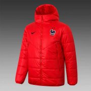 20-21 France Red Man Soccer Football Winter Jacket