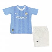 23-24 Manchester City Home Soccer Football Kit (Top + Shorts) Youth