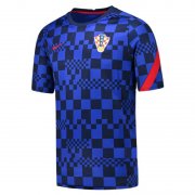 21-22 Croatia Blue Short Soccer Football Training Shirt Man