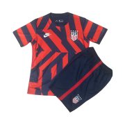 21-22 USA Away Soccer Football Kit (Shirt + Short) Kids
