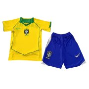 2004 Brazil Retro Home Soccer Football Kit (Top + Short) Youth