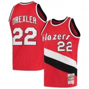 23-24 Portland Trail Blazers Clyde Drexler Red Hardwood Classics Swingman Jersey Man #DREXLER - 22