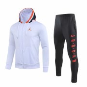 PSG x Jordan 2019-20 Hoodie White Men Soccer Football Training Kit(Jacket + Pants)