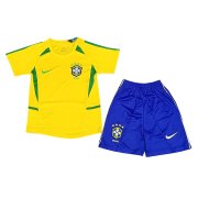 2002 Brazil Retro Home Soccer Football Kit (Top + Short) Youth