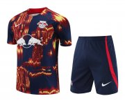 23-24 RB Leipzig Flames Short Soccer Football Training Kit (Top + Short) Man