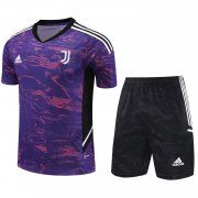 23-24 Juventus Purple Short Soccer Football Training Kit (Top + Short) Man
