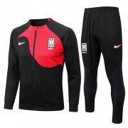 2022 Korea Black Soccer Football Training Kit (Jacket + Pants) Man