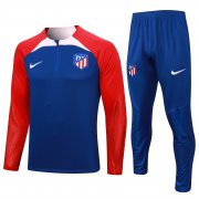 23-24 Atletico Madrid Blue Soccer Football Training Kit (Sweatshirt + Pants) Man