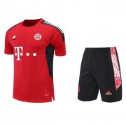 22-23 Bayern Munich Red Short Soccer Football Training Kit ( Top + Short ) Man